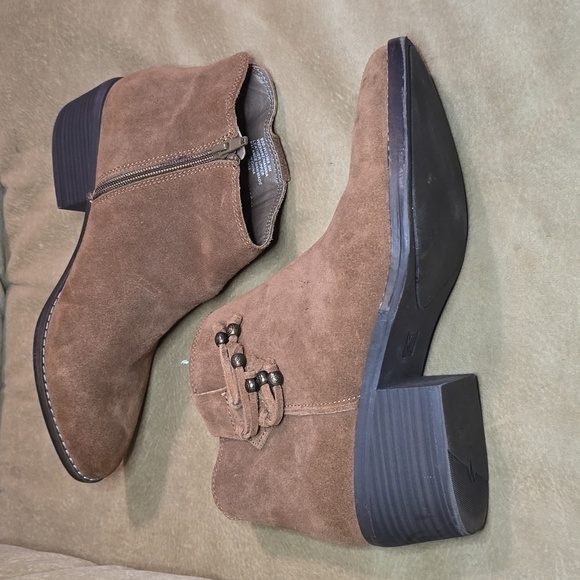 White Mountain Women Havana Suede Leather Beaded Fringe  Bootie  Size 9M - Picture 7 of 10